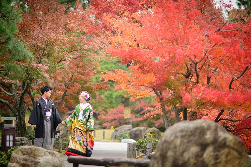 紅葉時期で和装撮影したかった＾ー＾ 